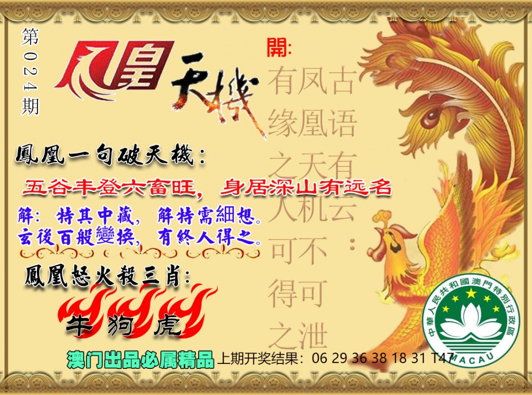 024期凤凰天机图[图]