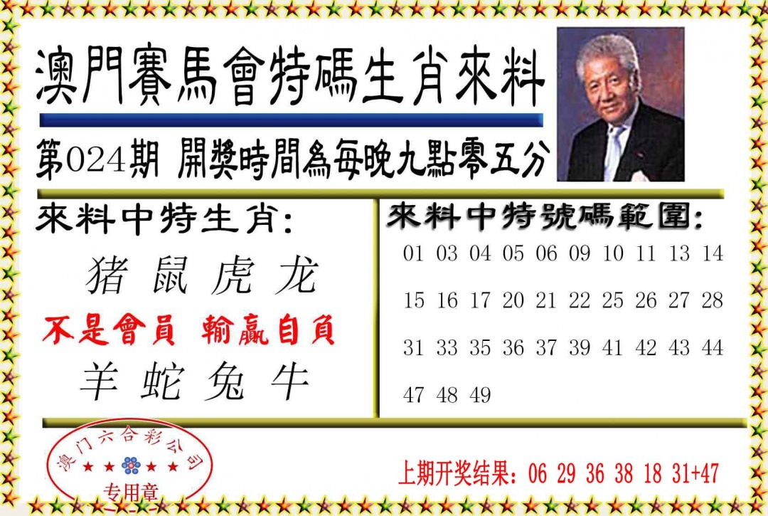 024期特码生肖来料[图]