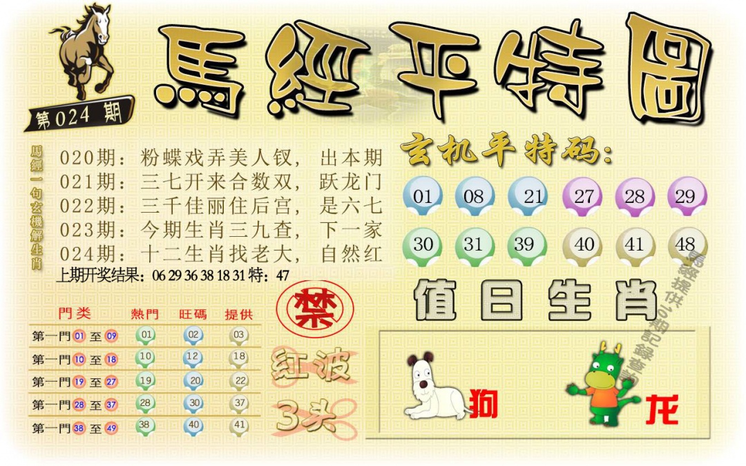 024期马经平特图[图]