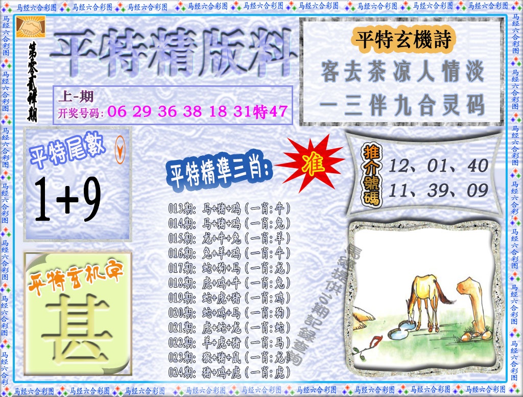 024期平特精版料[图]