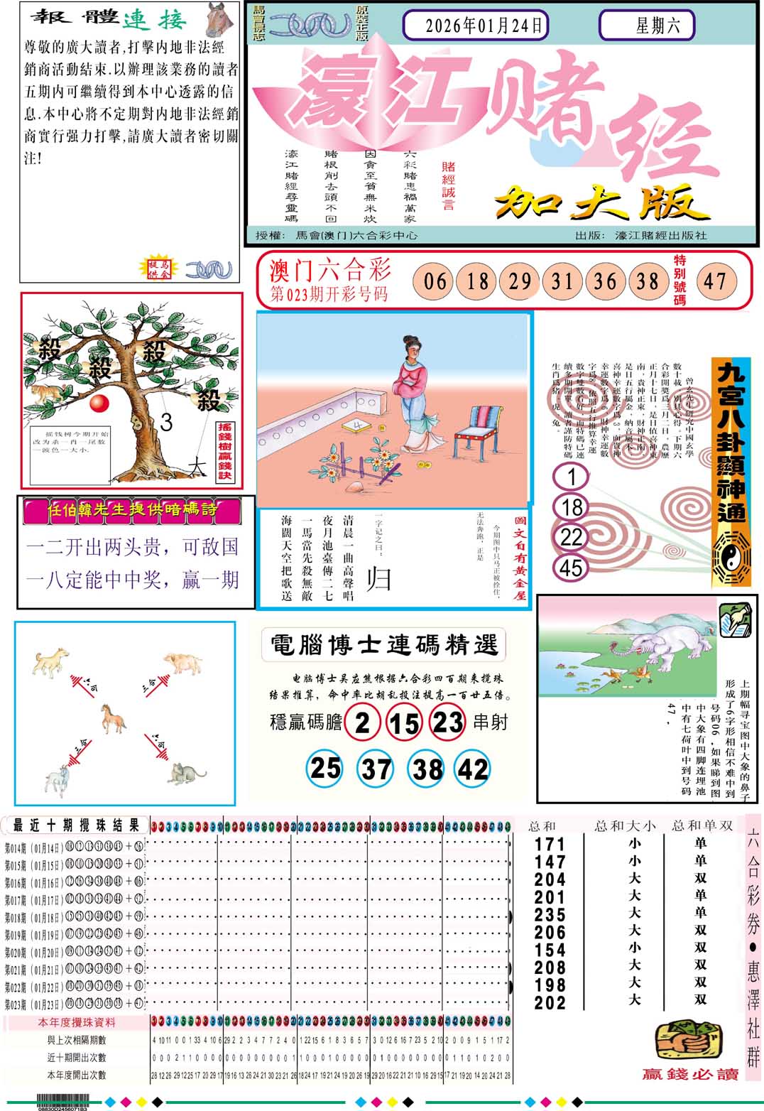 024期濠江赌经A加大版[图]