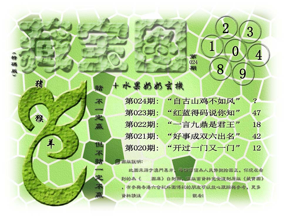 024期(水果奶奶藏宝图)正版[图]