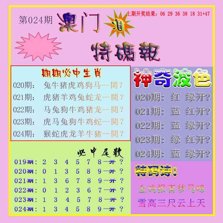 024期生财有道特码报[图]