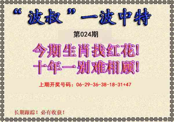 024期波叔一波中特[图]