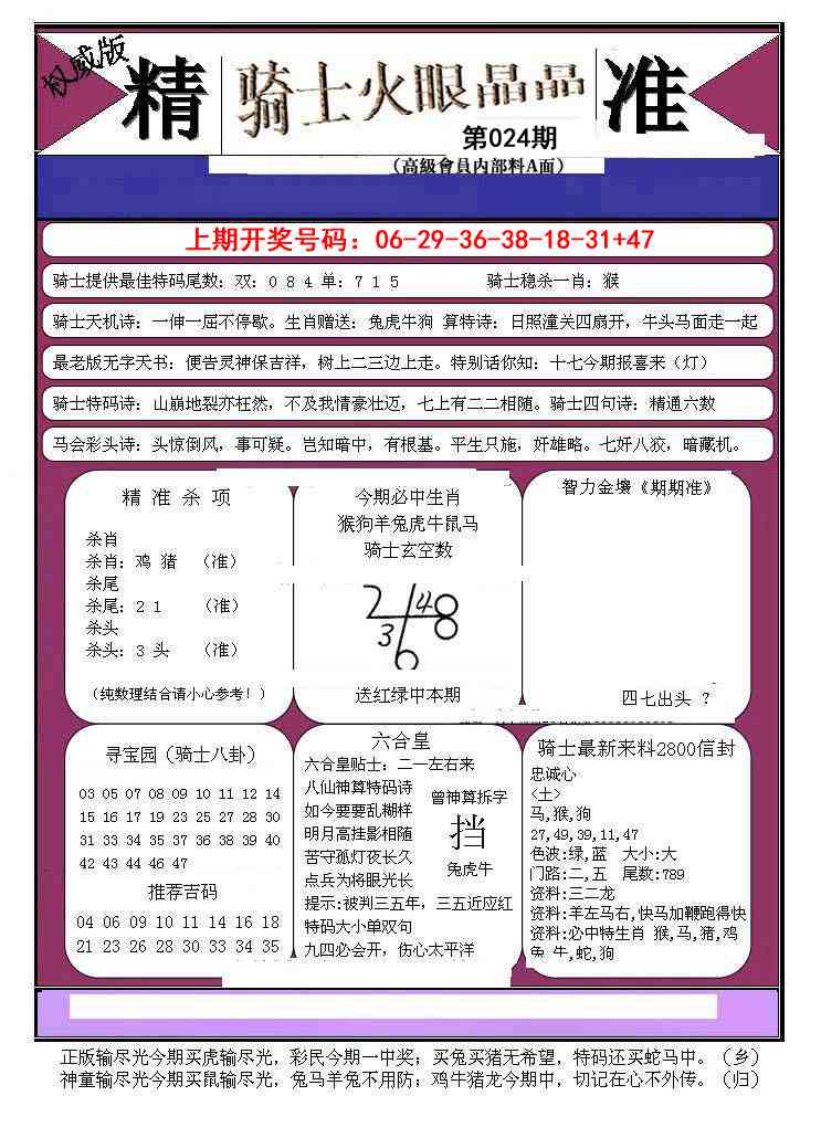 024期骑士火眼晶晶B[图]