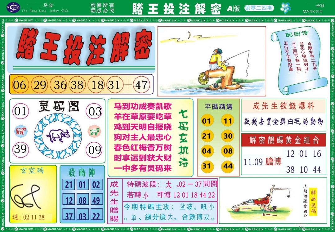 024期赌王投注解密[图]