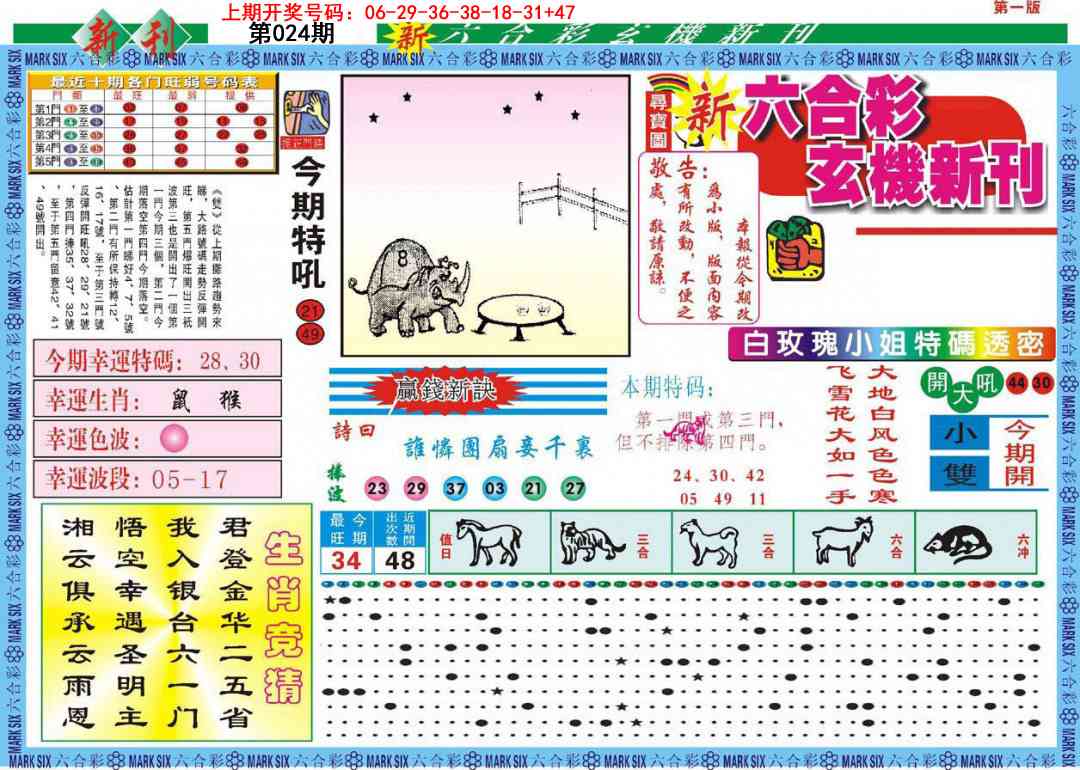 024期新六合彩特码新刊A[图]