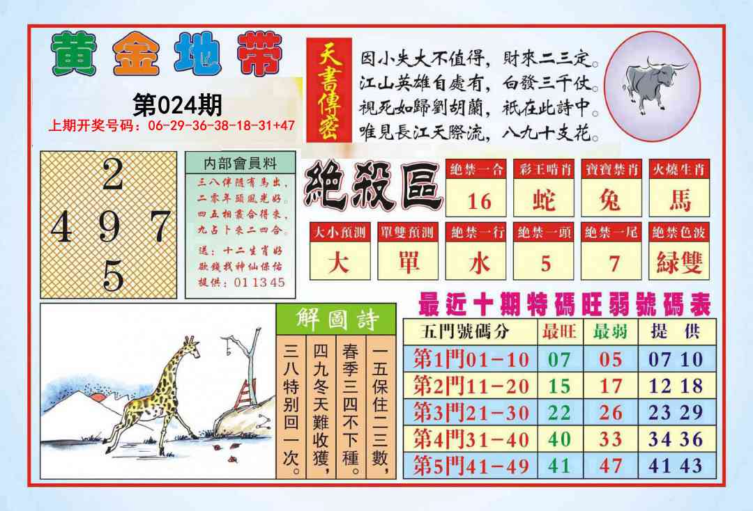 024期黄金地带[图]