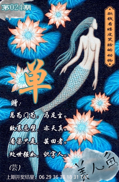 024期美人鱼单双中特图[图]