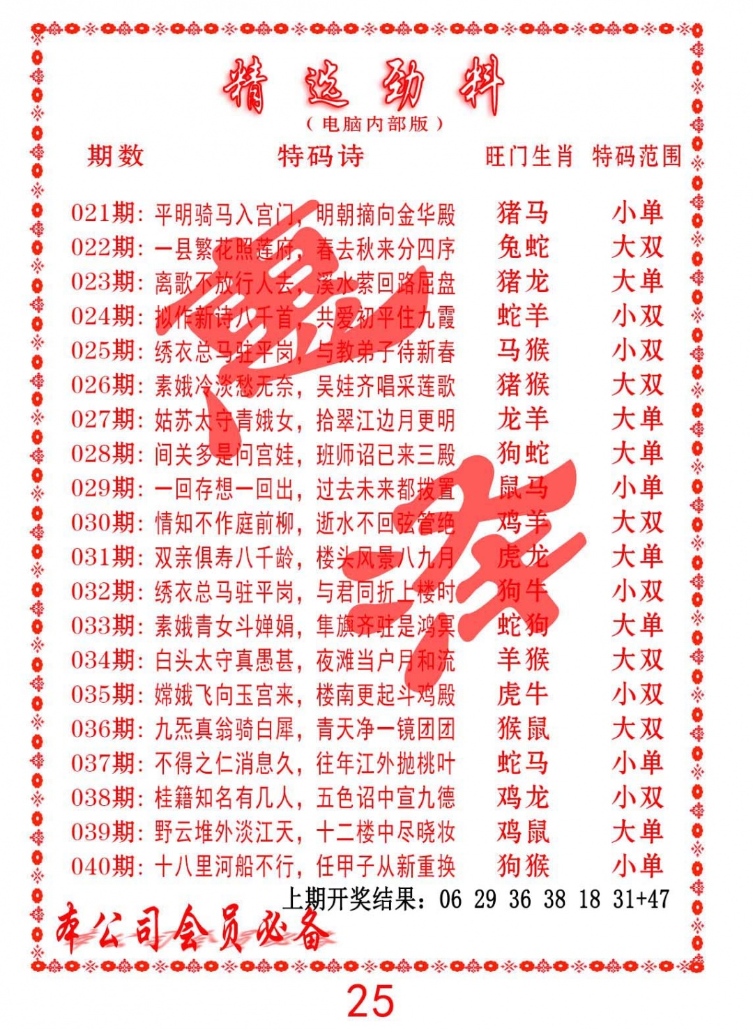 024期精选劲料[图]