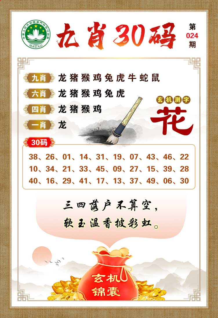 024期九肖30码[图]