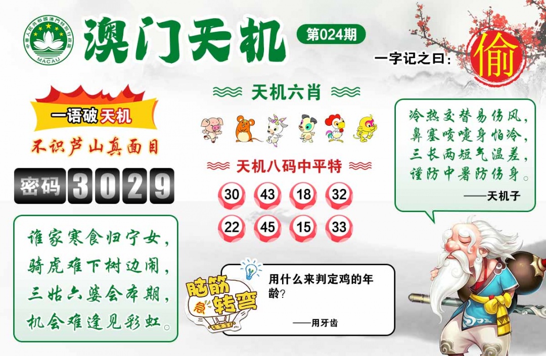 024期澳门天机[图]