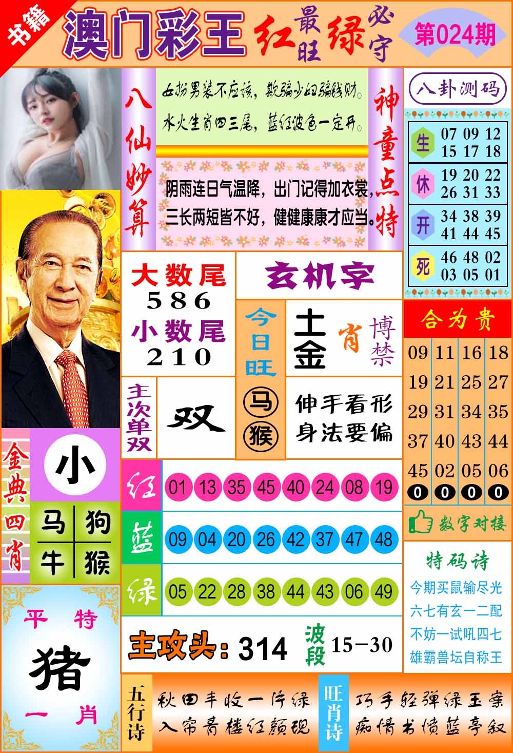 024期澳门彩王玄机[图]