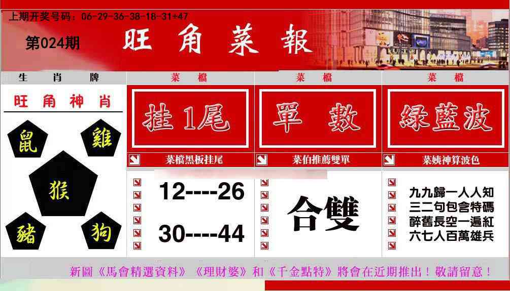 024期旺角菜报[图]