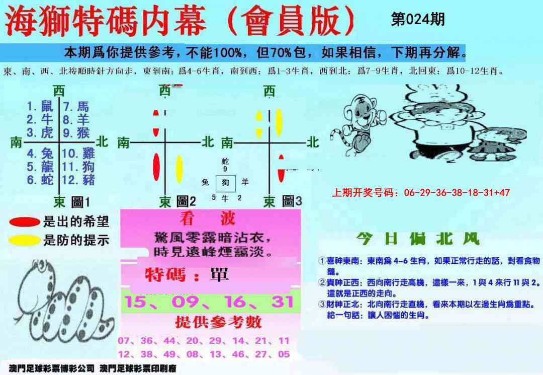 024期另版海狮特码内幕报[图]