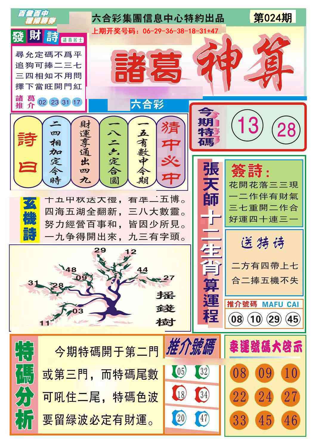 024期诸葛神算[图]