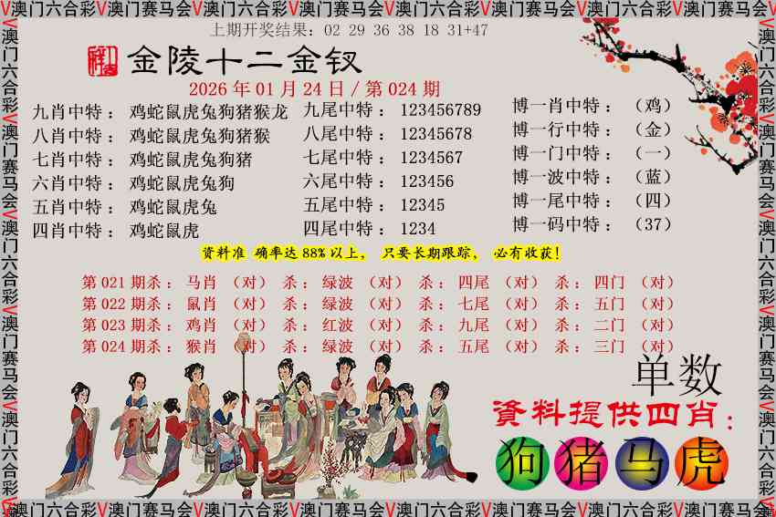 024期金陵十二金钗[图]