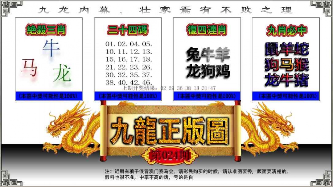 024期九龙正版图[图]